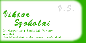 viktor szokolai business card